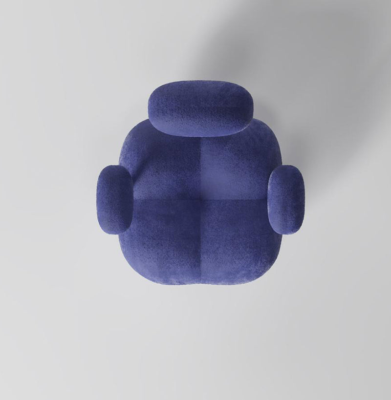 View of Marshan Chair highlighting its unique modern design and ergonomic features.