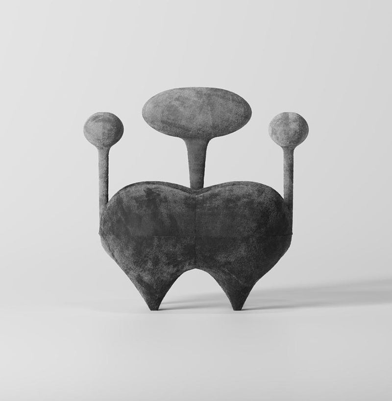 View of Marshan Chair highlighting its unique modern design and ergonomic features.