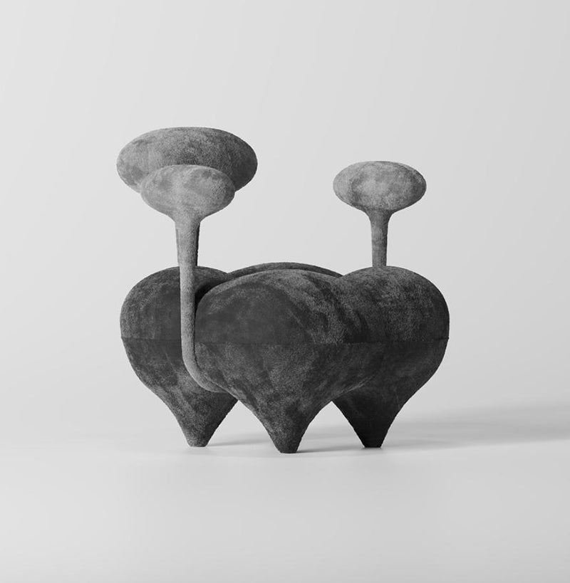 View of Marshan Chair highlighting its unique modern design and ergonomic features.