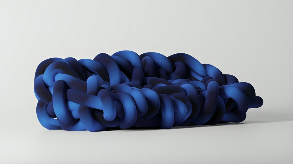 Python Sofa - Unique Blue Sofa with a Sculptural Design for Modern ...