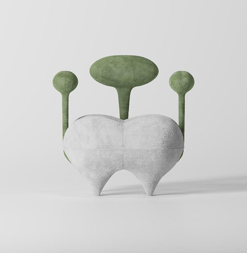 View of Marshan Chair highlighting its unique modern design and ergonomic features.