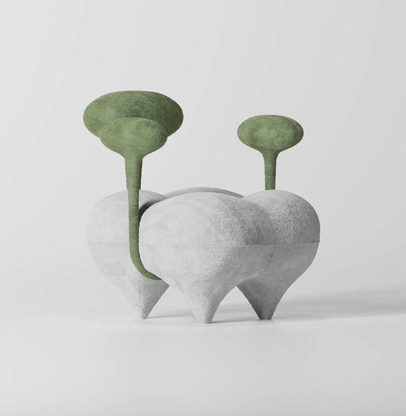 View of Marshan Chair highlighting its unique modern design and ergonomic features.